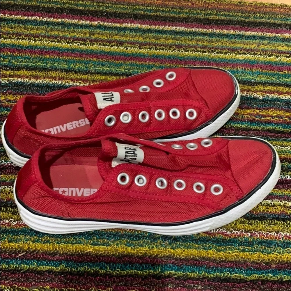 Converse Chuck It Red Mesh Slip on sneakers size 6 - Picture 3 of 8